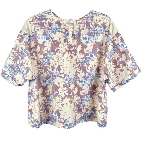 Wildfang Essential Boxy Top Woodblock Floral Small MRSP $84 - Picture 3 of 6